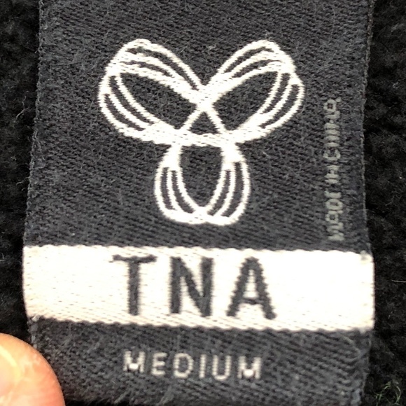 TNA, Aritzia, Zip Up Hoodie, BC, Whistler, Sweater, Black, Yellow Hoodie, Size M - Picture 13 of 14